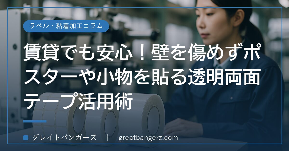 賃貸でも安心!壁を傷めずポスターや小物を貼る透明両面テープ活用術