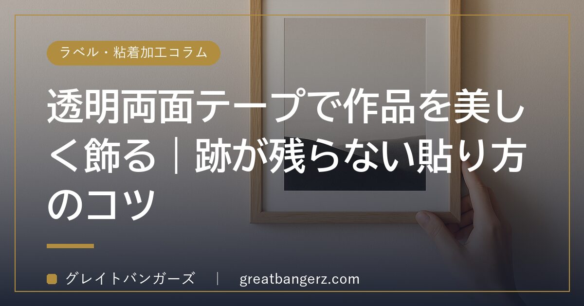 透明両面テープで作品を美しく飾る|跡が残らない貼り方のコツ