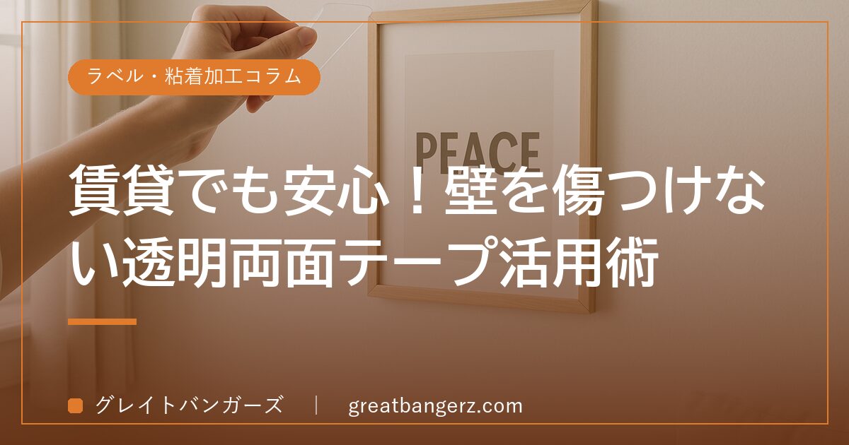 賃貸でも安心!壁を傷つけない透明両面テープ活用術