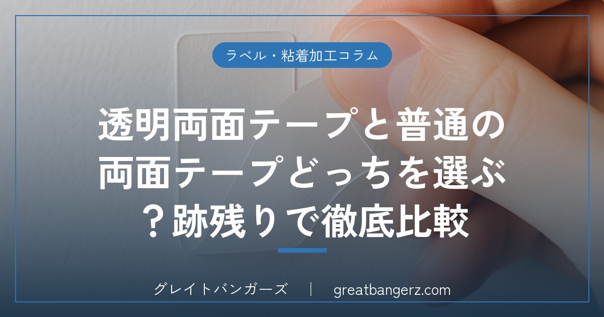 透明両面テープと普通の両面テープどっちを選ぶ?跡残りで徹底比較